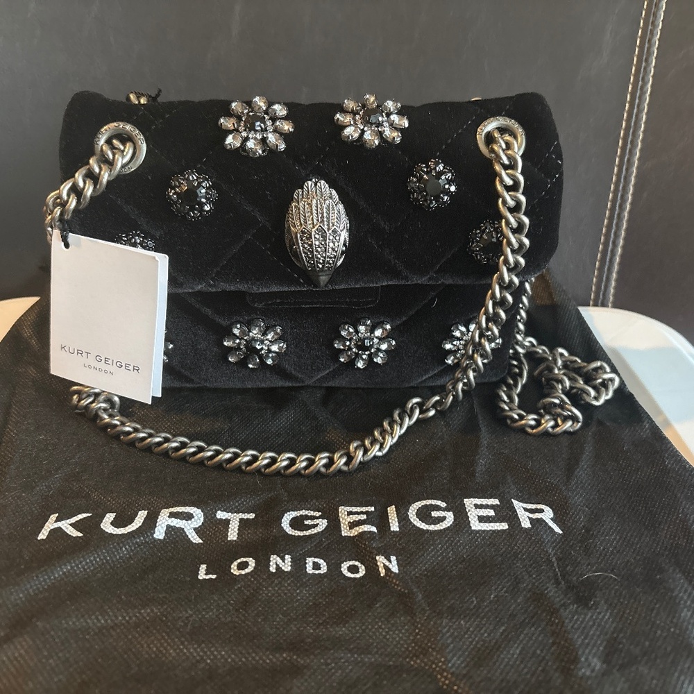 Kurt Geiger London Kensington Black Evening Bag